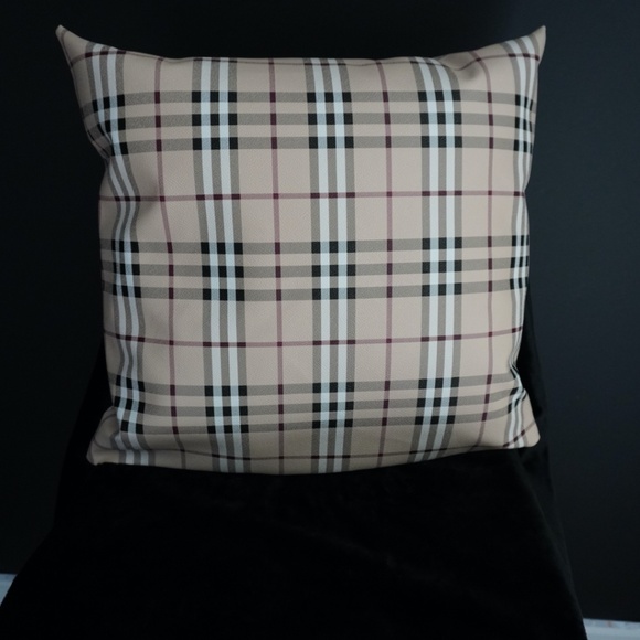 Burberry designer fabric canvas pillow covers 18x18
